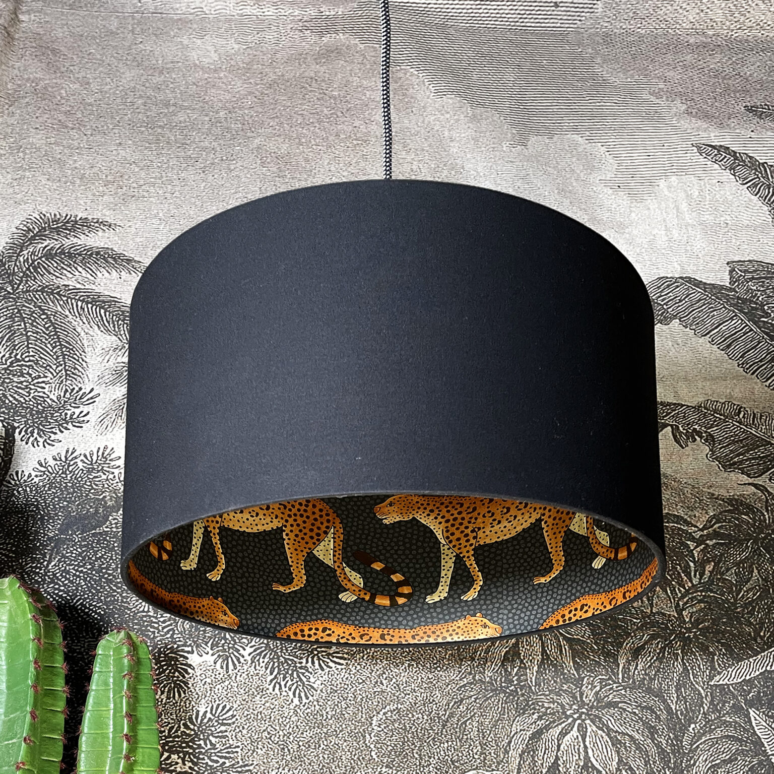 Leopard Walk Cole And Son Lampshade In Jet Black Love Frankie