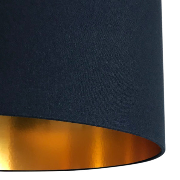 Deep Space Navy Blue Lampshade with Gold Lining | Love Frankie