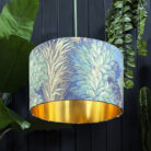 love frankie enchanted woods velvet lampshade with gold lining in emerald