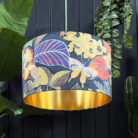 love frankie swallow tail velvet lampshade with gold lining