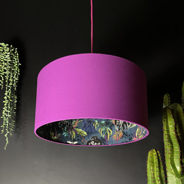 Smoke Deadly Night Shade Silhouette Lampshade in Magenta | Love Frankie