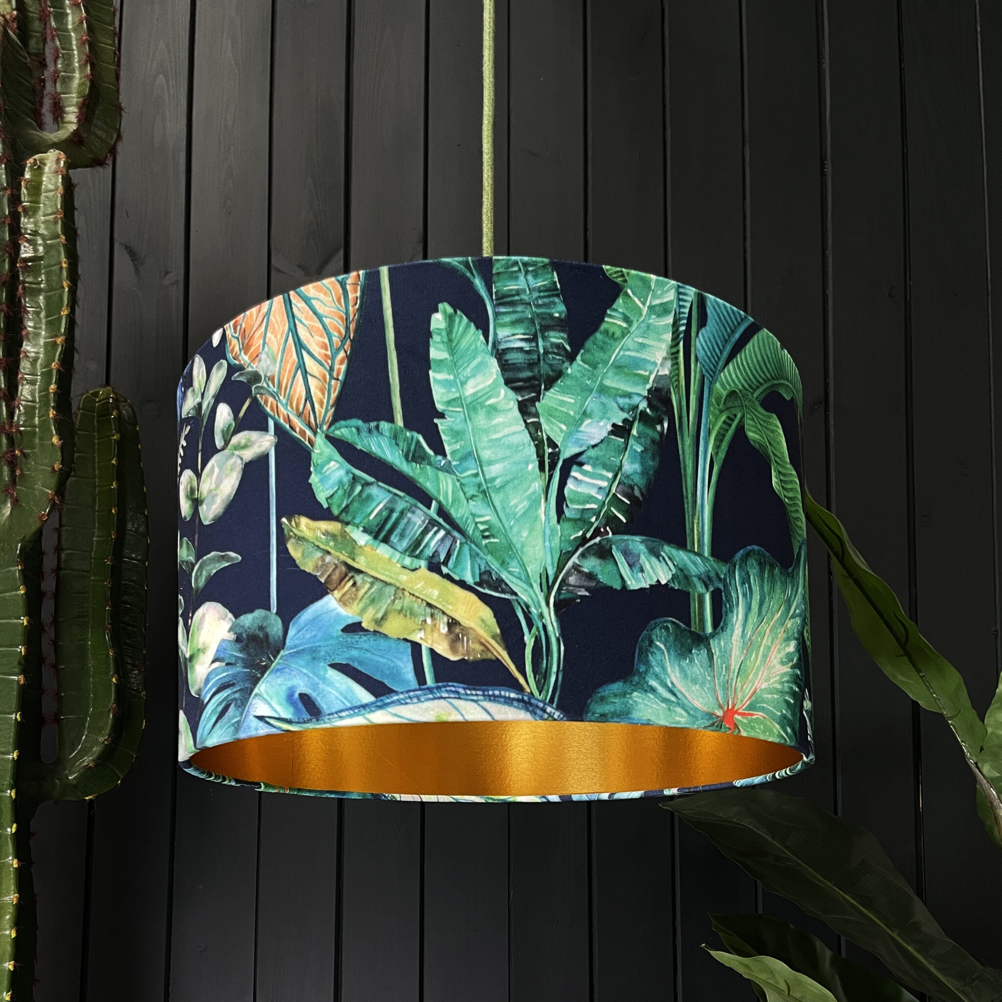 Rainforest Velvet Lampshade | Hand Made By Love Frankie