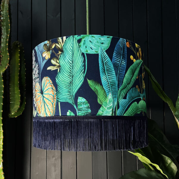 Rainforest Velvet Lampshade | Hand Made By Love Frankie