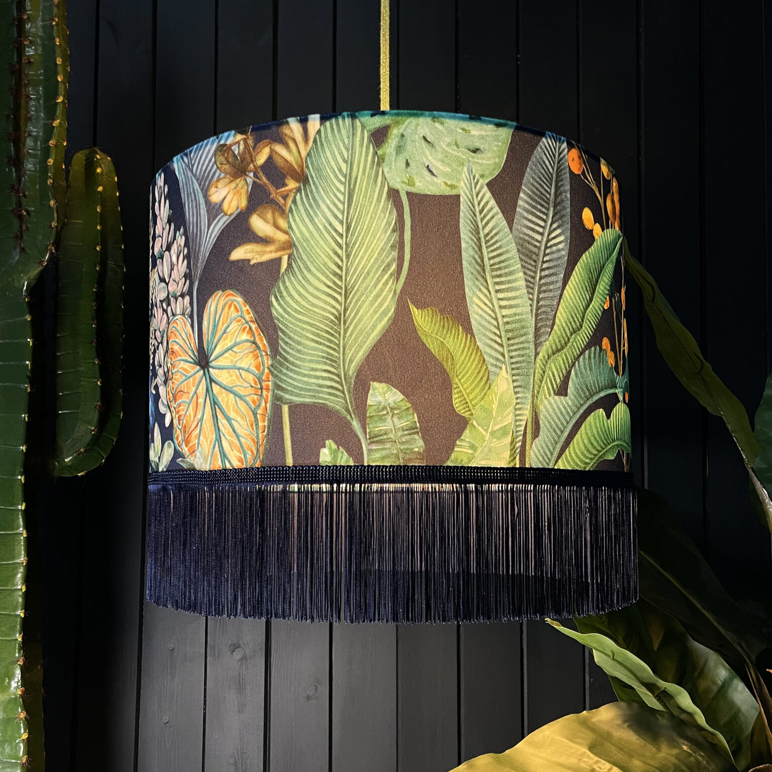 Rainforest Velvet Lampshade | Hand Made By Love Frankie