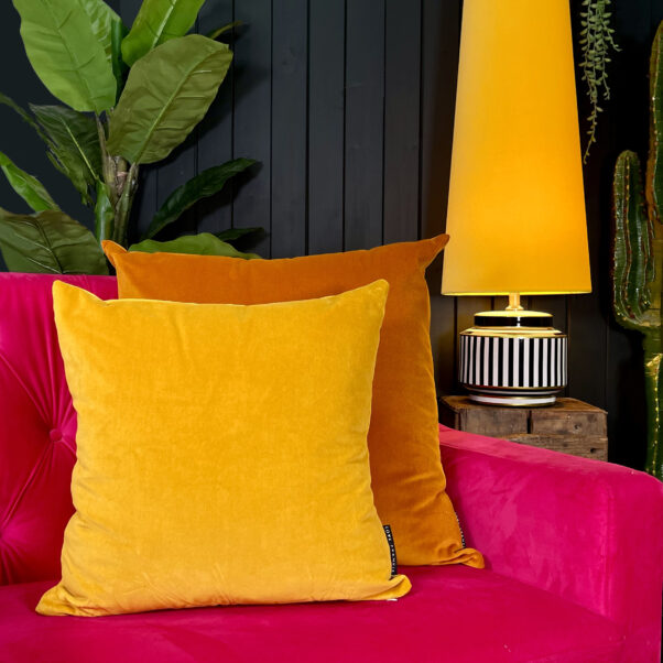 Hoxton Yellow Waffle Cushion in 2023  Waffle cushion, Yellow cushions,  Pink cushions