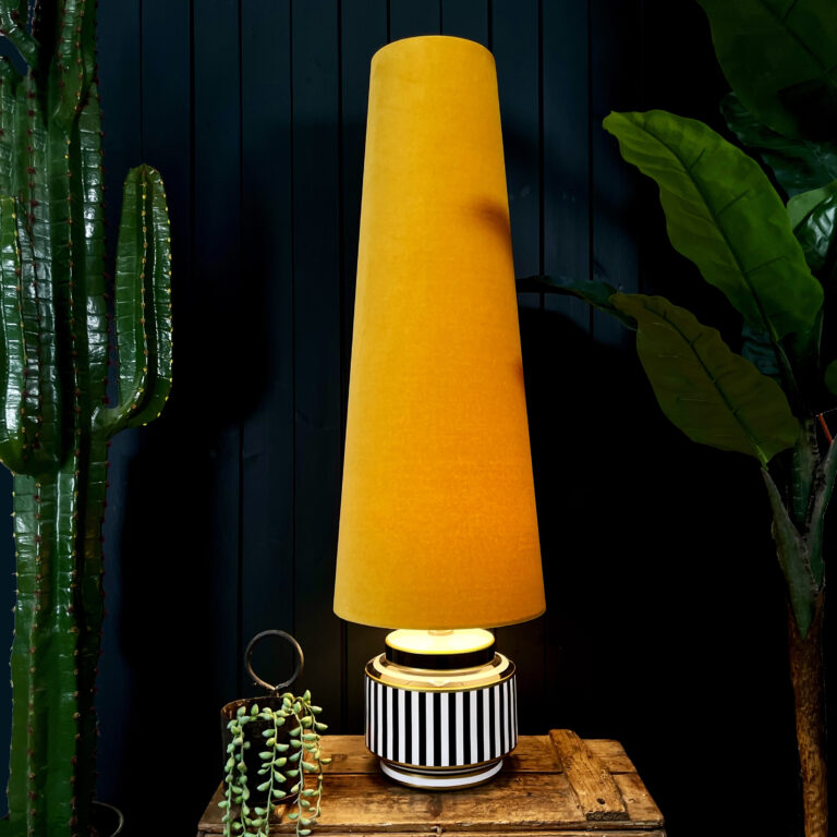 Cone Lampshade UK Made in 70 Colours of Cotton Linen or Velvet - Imperial  Lighting