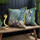 love frankie paradise lost velvet cushion with piped