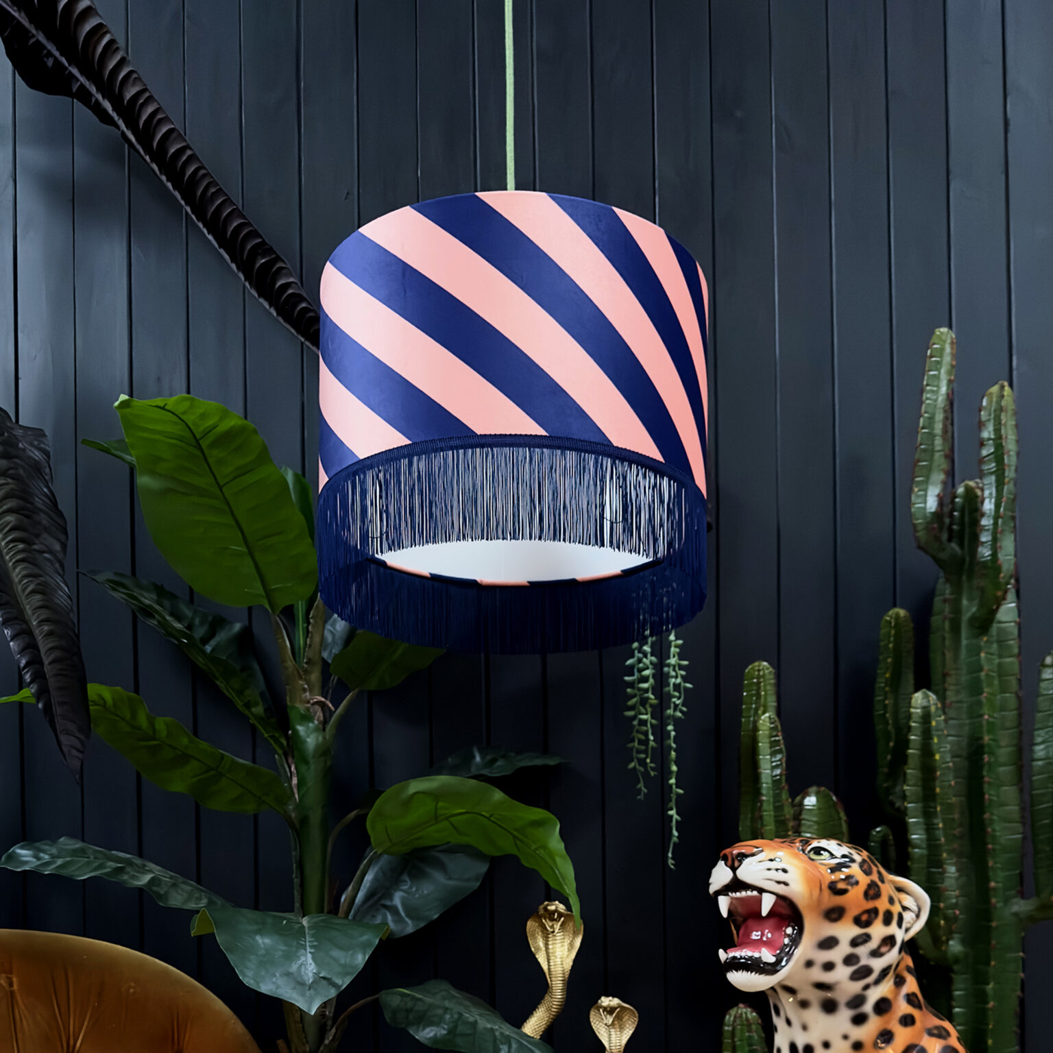 Portable Checkerboard Velvet lamps in Peach Fuzz | Love Frankie