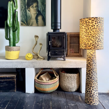 Handmade Luxe Leopard Print Retro Lamps - The Maxi, Light on