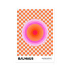 Bauhaus Art Print - Tangerine Checkerboard