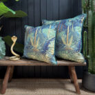 love frankie enchanted wood velvet cushion with piped
