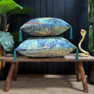 love frankie enchanted wood velvet cushion with tassels