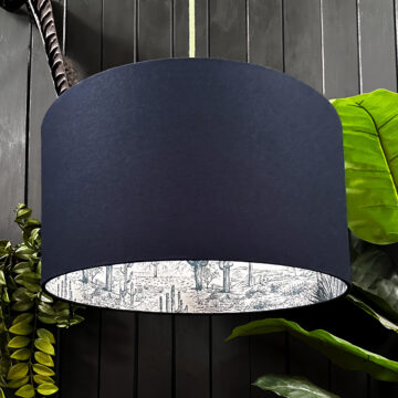 love frankie Wild West silhouette lampshade in deep space navy