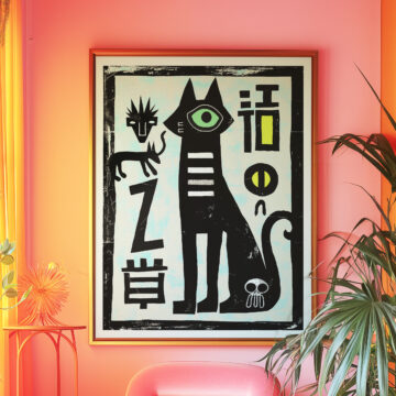 love frankie intuition cat art print