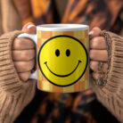 Checkerboard Checkmate Smiley Mug in Marmalade - Love Frankie